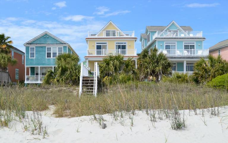 Oceanfront homes in Surfside Beach