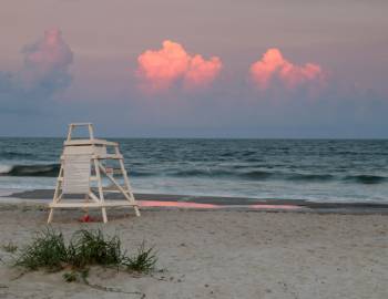 A beach in Huntington Beach State Park