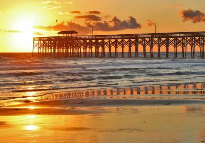 A view of the Garden City Beach Pier