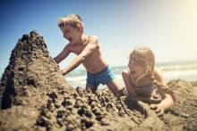 Children enjoy a day playing on a South Carolina beach