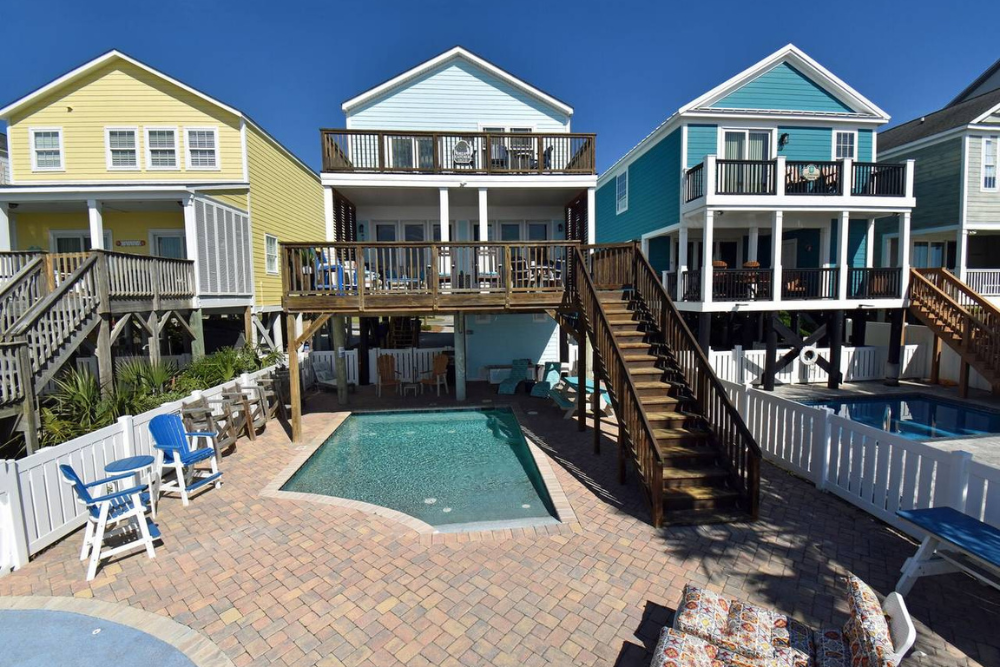 surfside beach vacation rental with pool