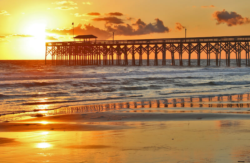 A view of the Garden City Beach Pier