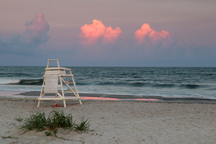 A beach in Huntington Beach State Park