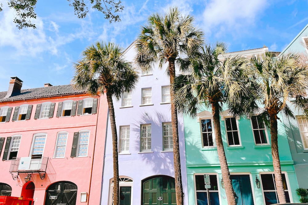 Rainbow Row in Charleston, SC